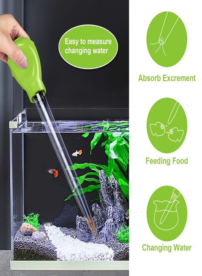 WEAVERBIRD Manual Fish Tank Water Changer Aquarium Dropper, 30ml Aquarium Clean Pipette Dropper, Fish Tank Cleaning Waste Remover, Aquarium Gravel Cleaning Straw, Green - Image 3
